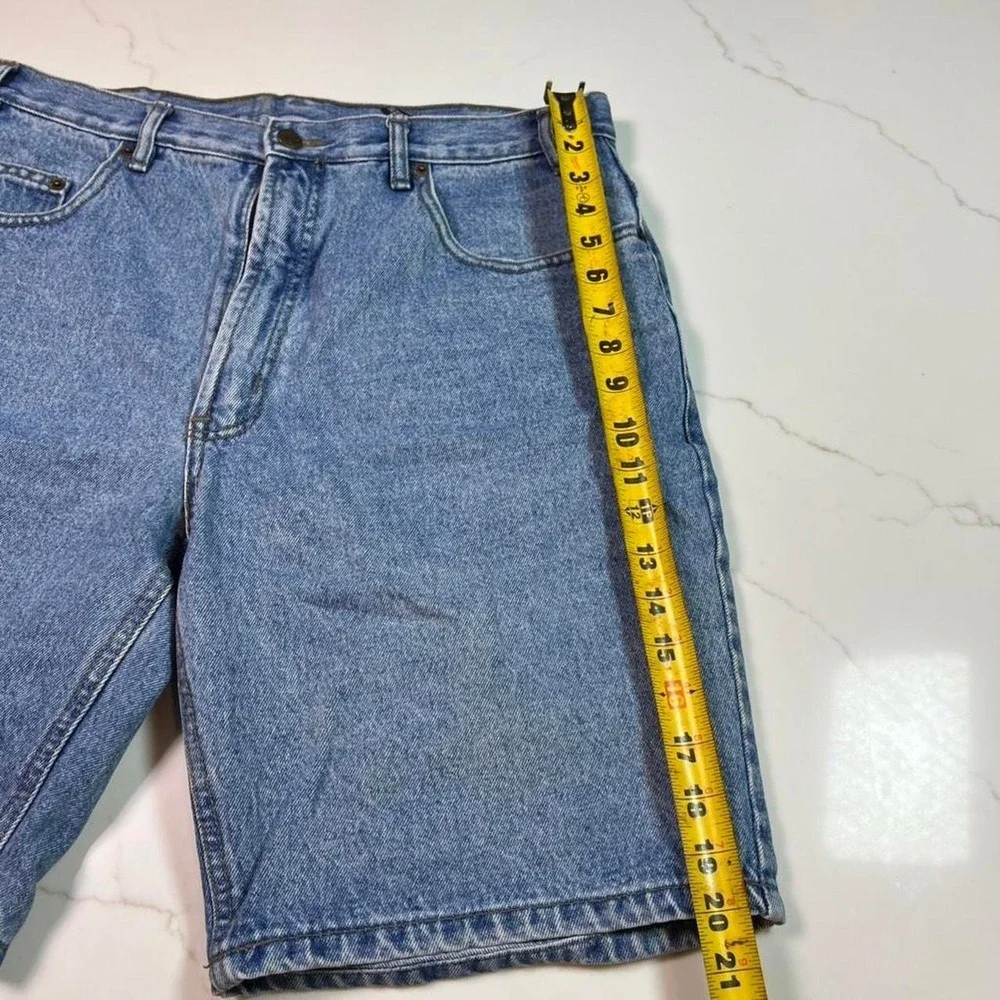 Route 66 Denim Shorts Mens Relaxed Fit Blue Jean Jorts Size 36 Medium Wash